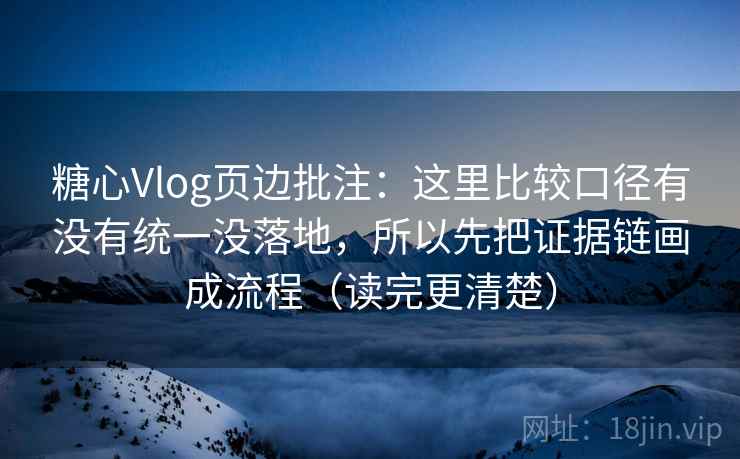 糖心Vlog页边批注：这里比较口径有没有统一没落地，所以先把证据链画成流程（读完更清楚）  第2张